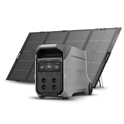 EcoFlow Delta Pro 3 Estación de Energía Portátil + Panel Solar Portátil de 400 W