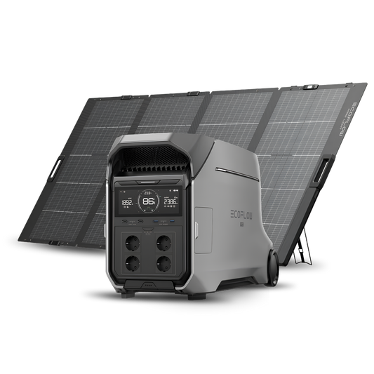 EcoFlow Delta Pro 3 Estación de Energía Portátil + Panel Solar Portátil de 400 W