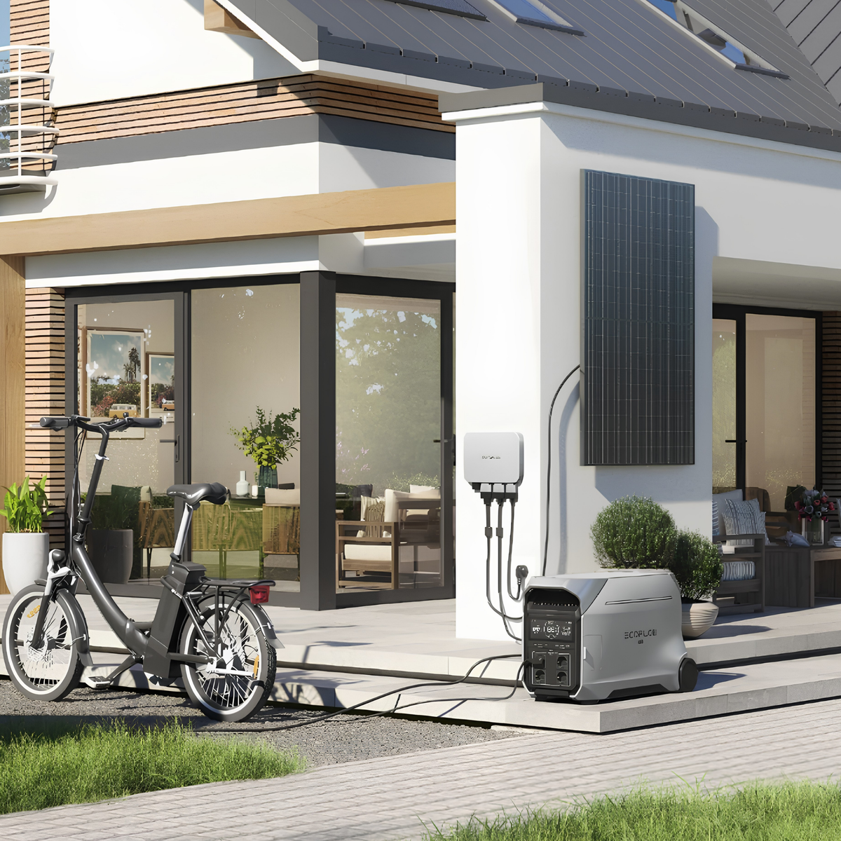EcoFlow Delta Pro 3 Estación de Energía Portátil + 2 Panel Solar Portátil de 400 W