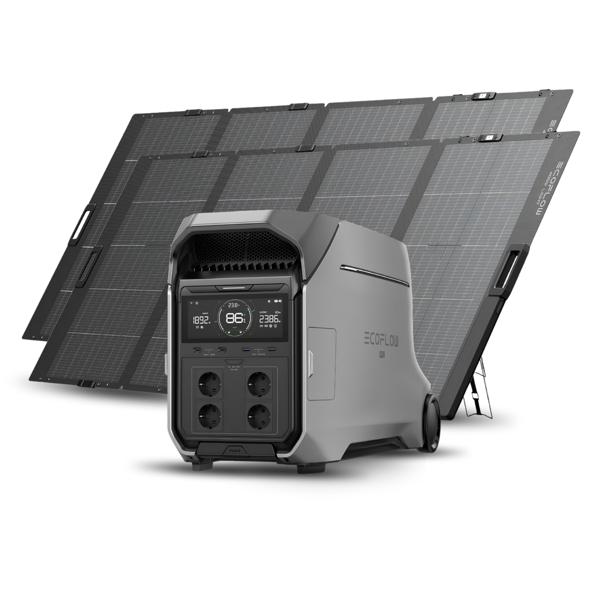 EcoFlow Delta Pro 3 Estación de Energía Portátil + 2 Panel Solar Portátil de 400 W