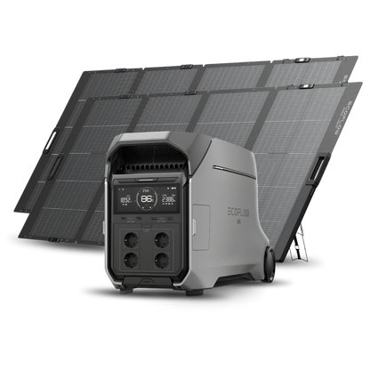 EcoFlow Delta Pro 3 Estación de Energía Portátil + 2 Panel Solar Portátil de 400 W
