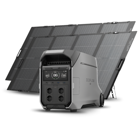 EcoFlow Delta Pro 3 Estación de Energía Portátil + 2 Panel Solar Portátil de 400 W
