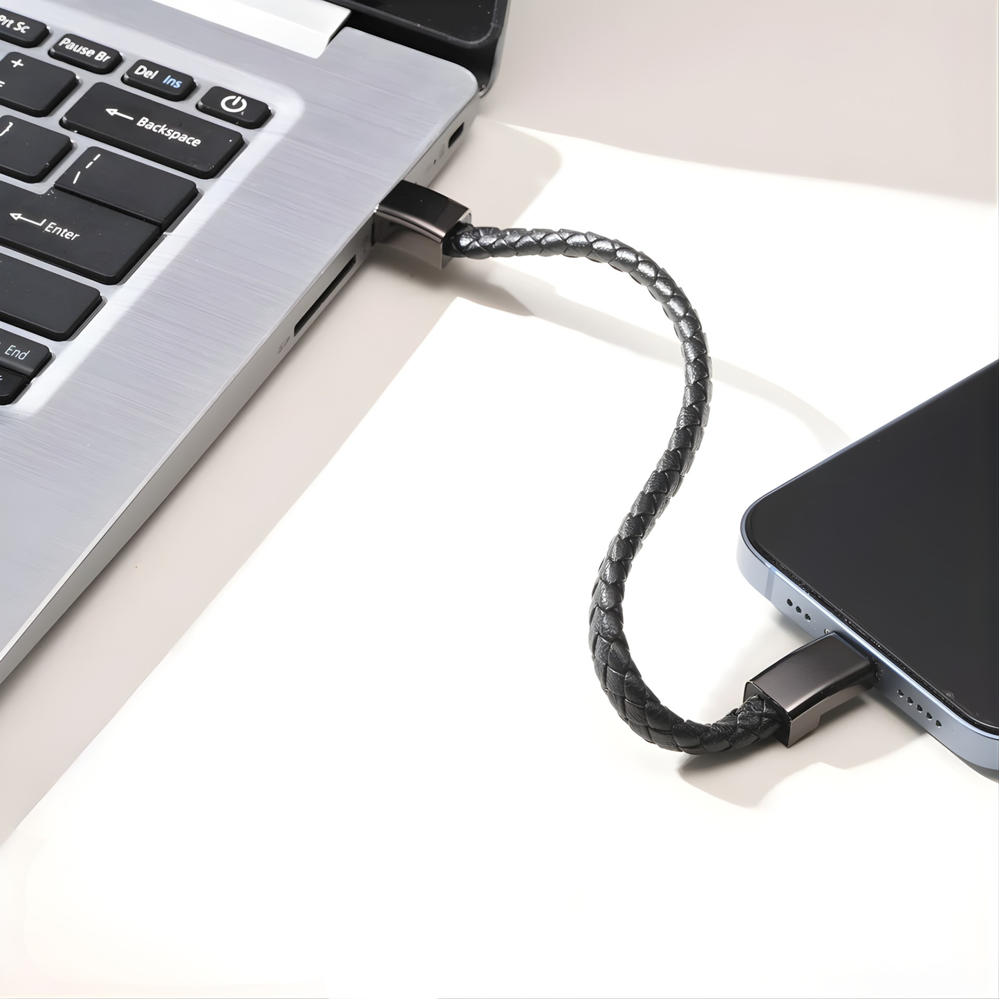 Pulsera Cargador USB 3 en 1 de Cuero